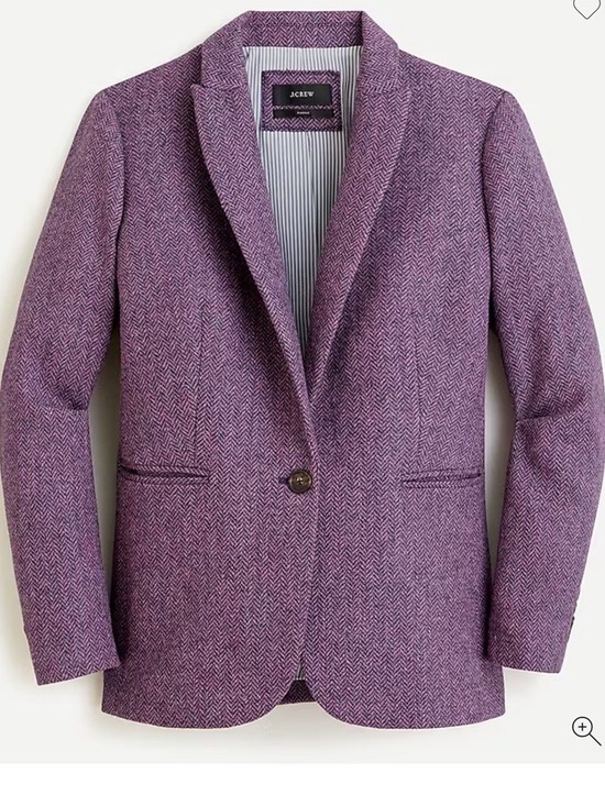 J. Crew Jackets & Blazers - J. Crew Parke Purple Herringbone Wool Blazer